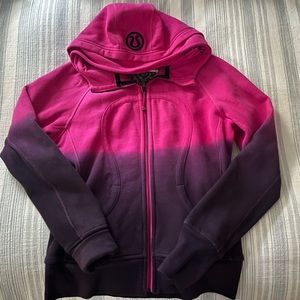 Lululemon Athletica Vintage Pink & Purple Ombré Scuba Zip Up Hoodie